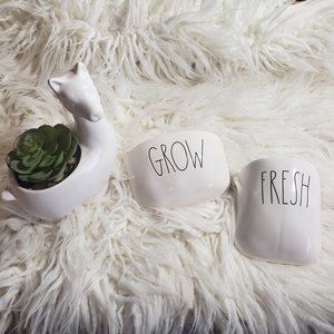 Rae Dunn FRESH GROW Wall Hanging Planters